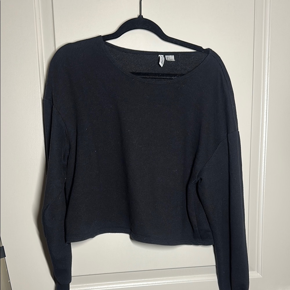H&M Basic DIVIDED long sleeve black shirt